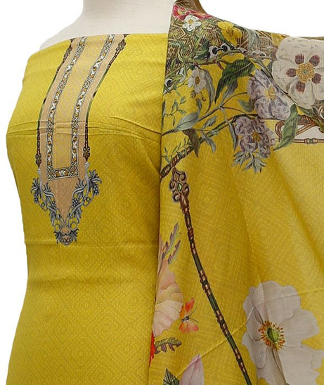 Egyption E9 D/Lawn Mys/Dupatta`21 D#8101 (Yellow)