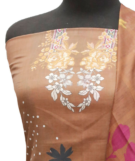 Egyption E9 D/Lawn V/Dupatta`22 D#1654 D Brown