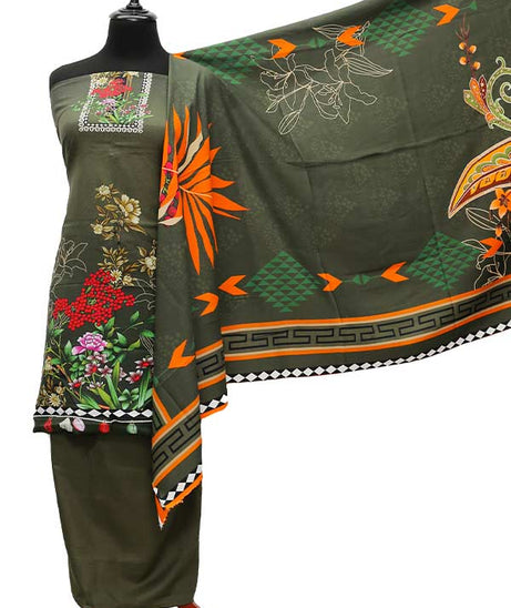 Egyption E9 D/Print Linen`21 D#133 (D Green)
