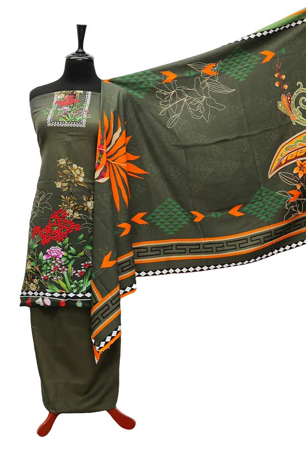 Egyption E9 D/Print Linen`21 D#133 (D Green)