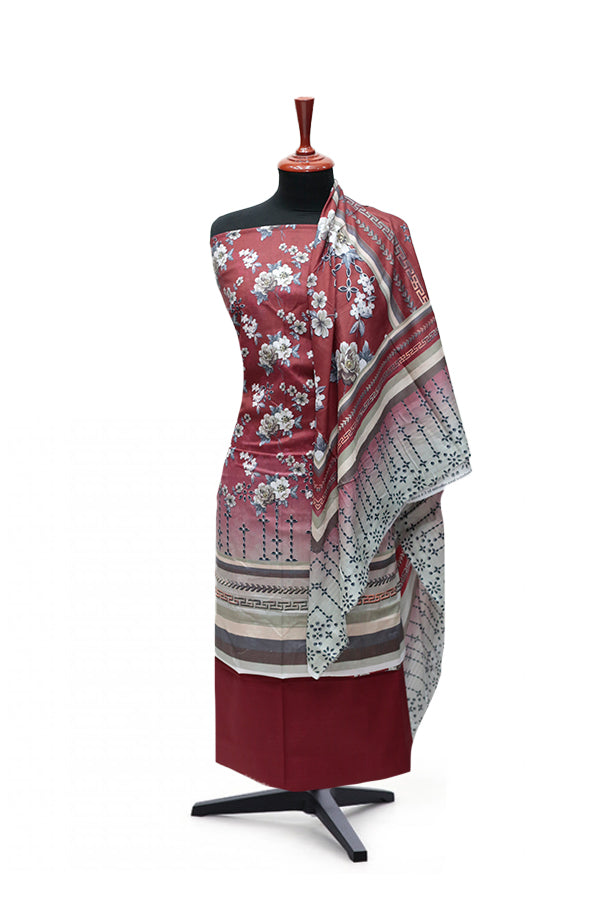 Egyption E9 Exclusive Lawn`25 D#4432 (Maroon)