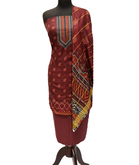 Egyptian E9 Lawn G/Dupatta`23 D#9881 D-Maroon