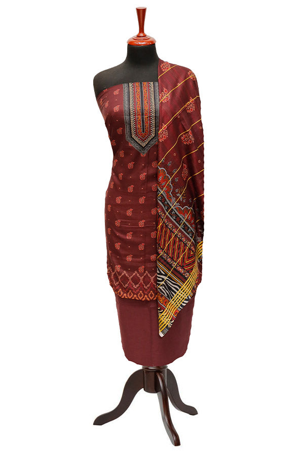 Egyptian E9 Lawn G/Dupatta`23 D#9881 D-Maroon
