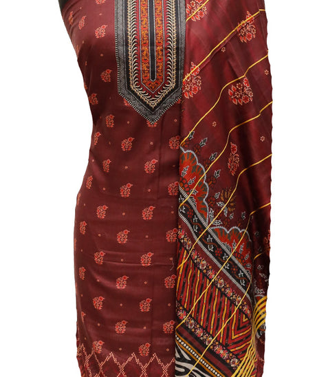 Egyptian E9 Lawn G/Dupatta`23 D#9881 D-Maroon