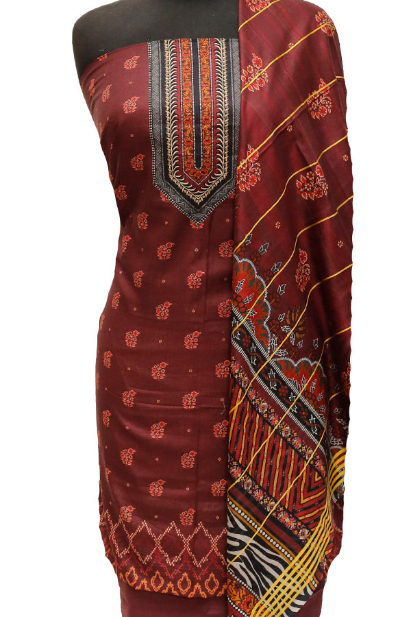 Egyptian E9 Lawn G/Dupatta`23 D#9881 D-Maroon