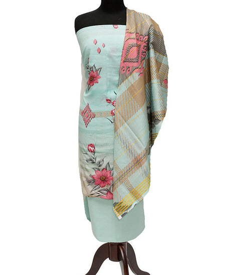 Egyptian E9 Lawn G/Dupatta`23 D#9886 Sea Green