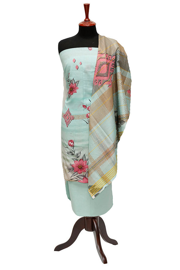 Egyptian E9 Lawn G/Dupatta`23 D#9886 Sea Green