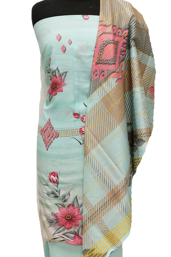 Egyptian E9 Lawn G/Dupatta`23 D#9886 Sea Green