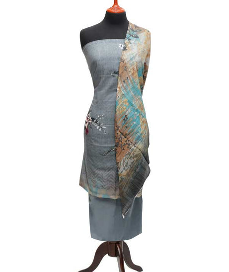 Egyption E9 Lawn V/Dupatta`23 D#6501 D Grey