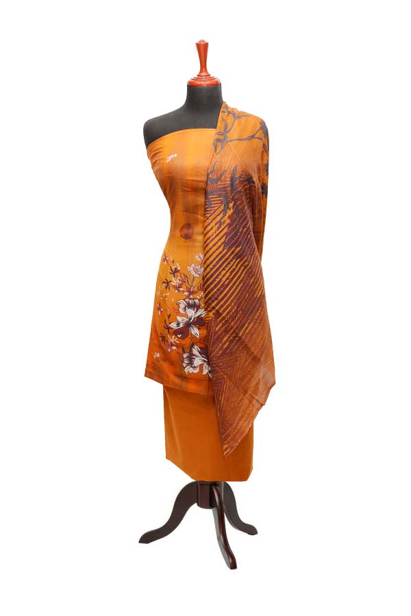 Egyption E9 Lawn V/Dupatta`23 D#6502 D Rust