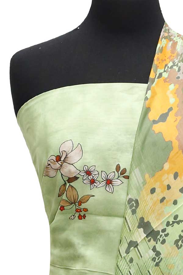 Egyption E9 Lawn V/Dupatta`23 D#6503 L Green