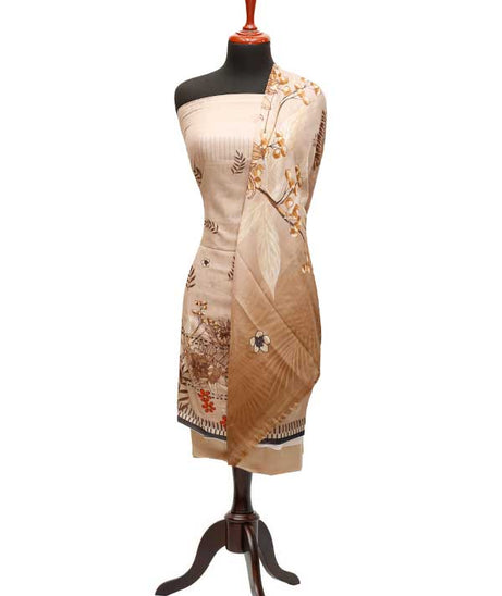 Egyption E9 Lawn V/Dupatta`23 D#6505 L Brown