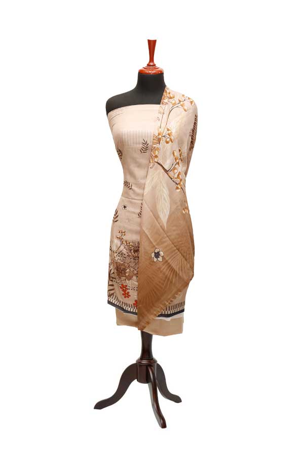Egyption E9 Lawn V/Dupatta`23 D#6505 L Brown