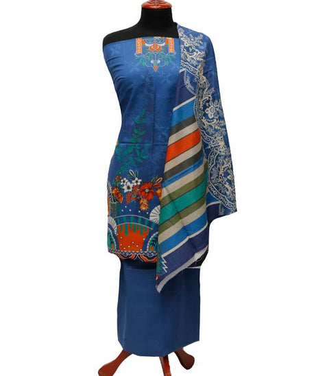 Eiza D/Print Lawn`22 D#8621 Blue