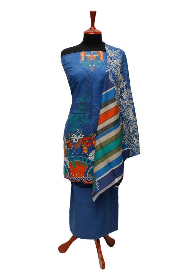 Eiza D/Print Lawn`22 D#8621 Blue