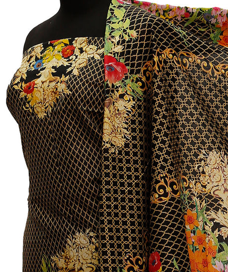 Eiza Print Lawn'21 D # 1048  Black