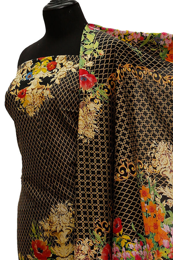 Eiza Print Lawn'21 D # 1048  Black