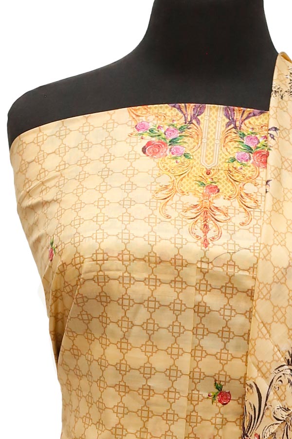 Eiza Print Lawn'21 D # 1046  Golden