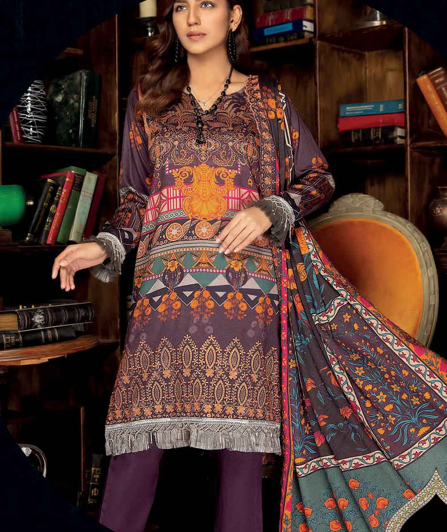 Elegant Anitque Emb Shawl'21 D#1