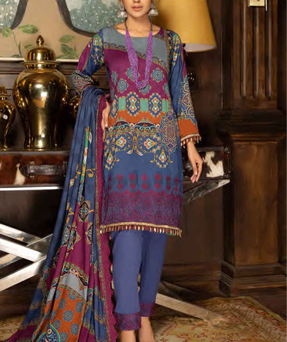 Elegant Anitque Emb Shawl'21 D#6
