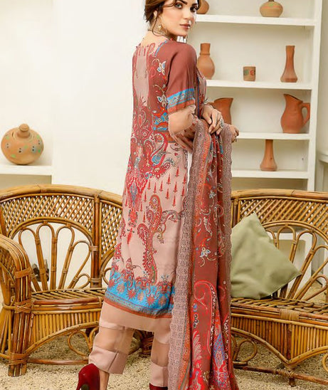 Elegant Emb Wool Shawl`21 D#2