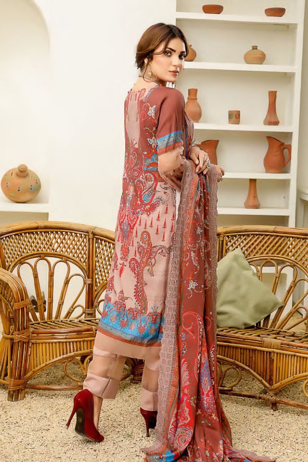 Elegant Emb Wool Shawl`21 D#2