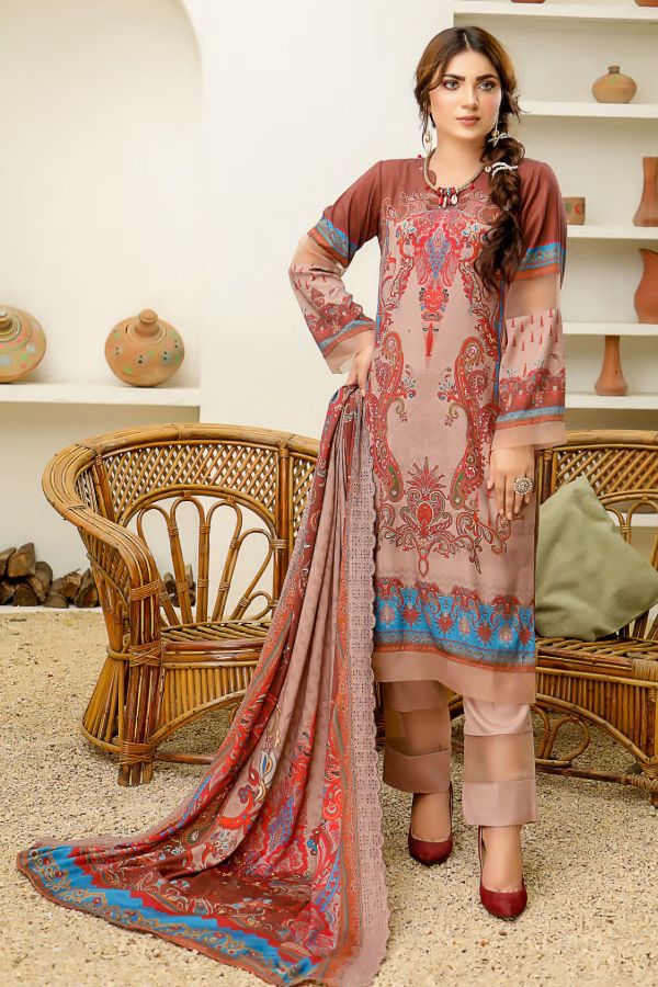 Elegant Emb Wool Shawl`21 D#2