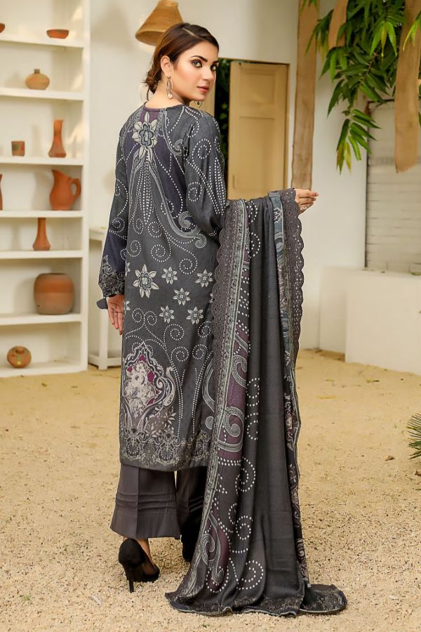 Elegant Emb Wool Shawl`21 D#06