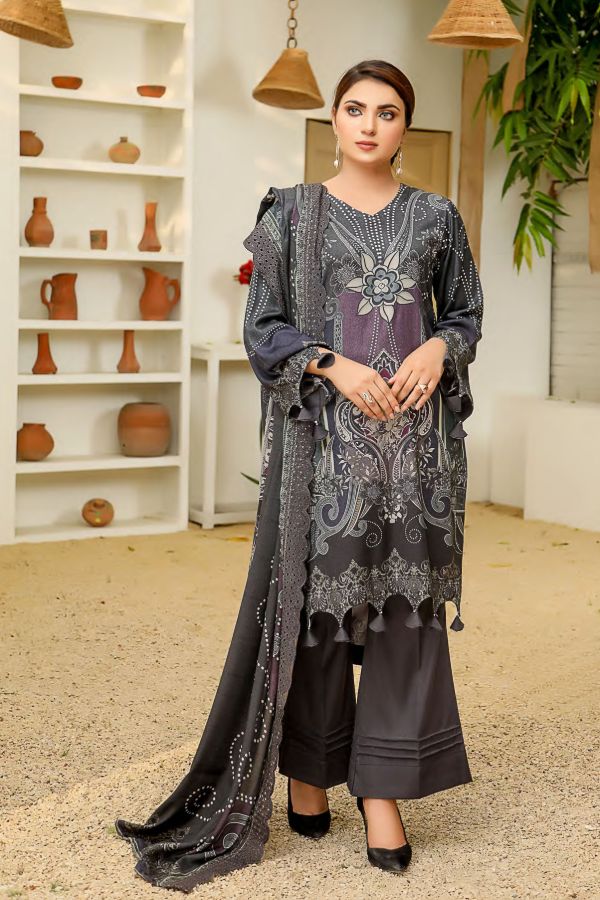 Elegant Emb Wool Shawl`21 D#06