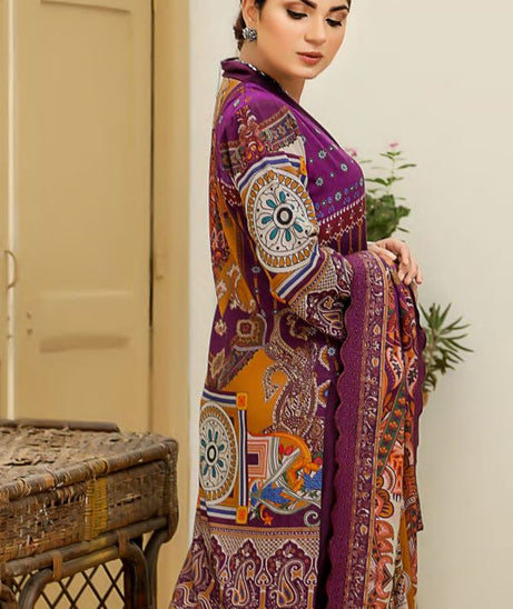 Elegant Emb Wool Shawl`21 D#08