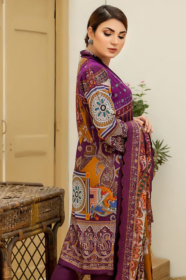 Elegant Emb Wool Shawl`21 D#08