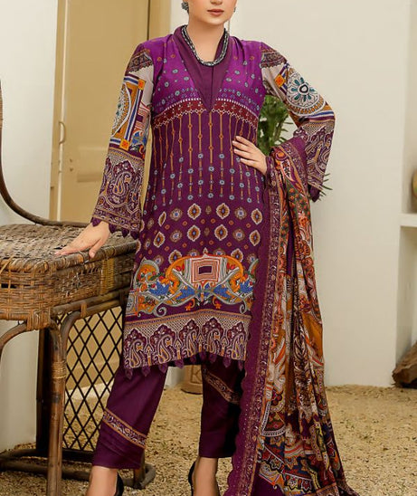 Elegant Emb Wool Shawl`21 D#08