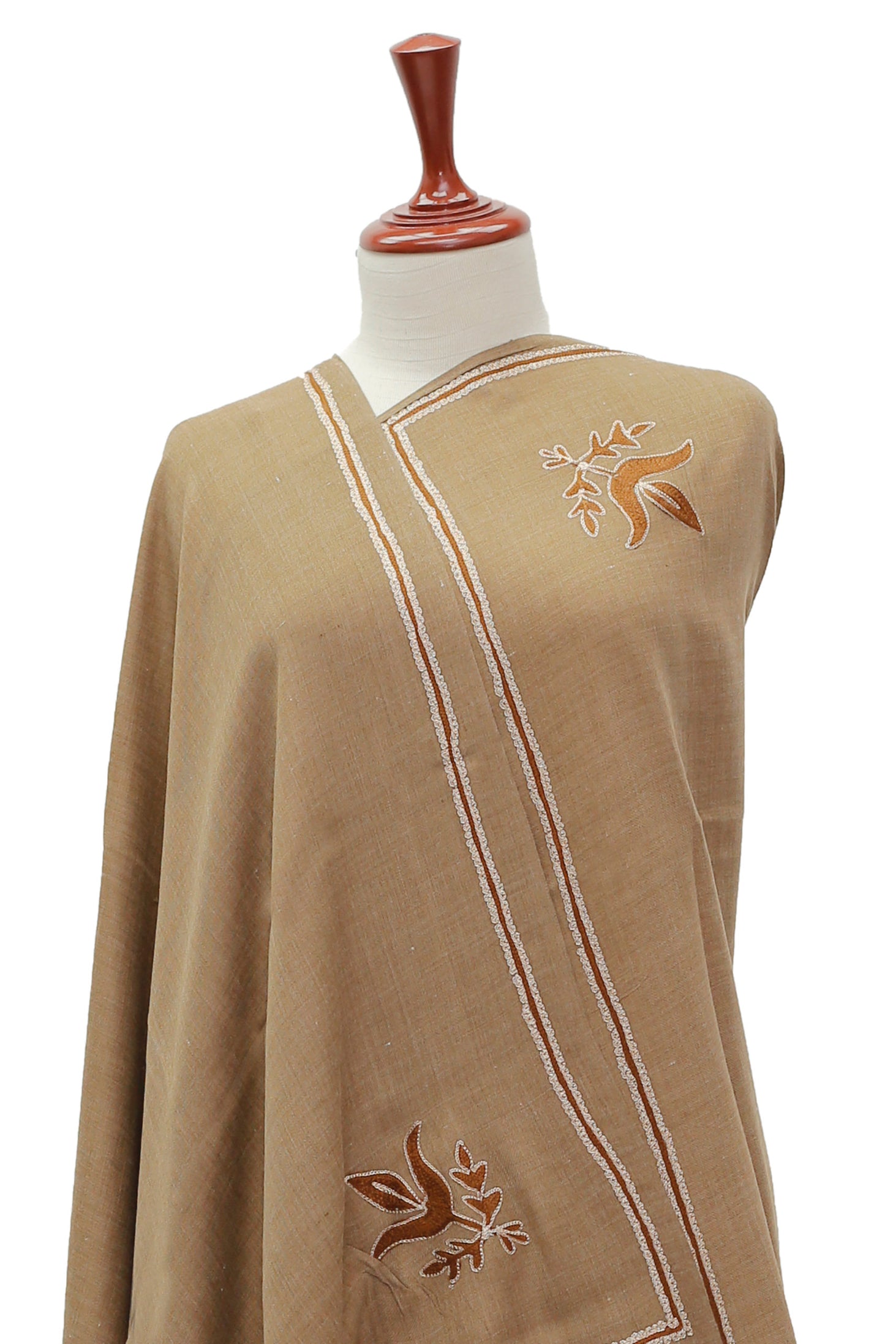 Embroiderey Shawl (Semi Pashmina) D#126-E