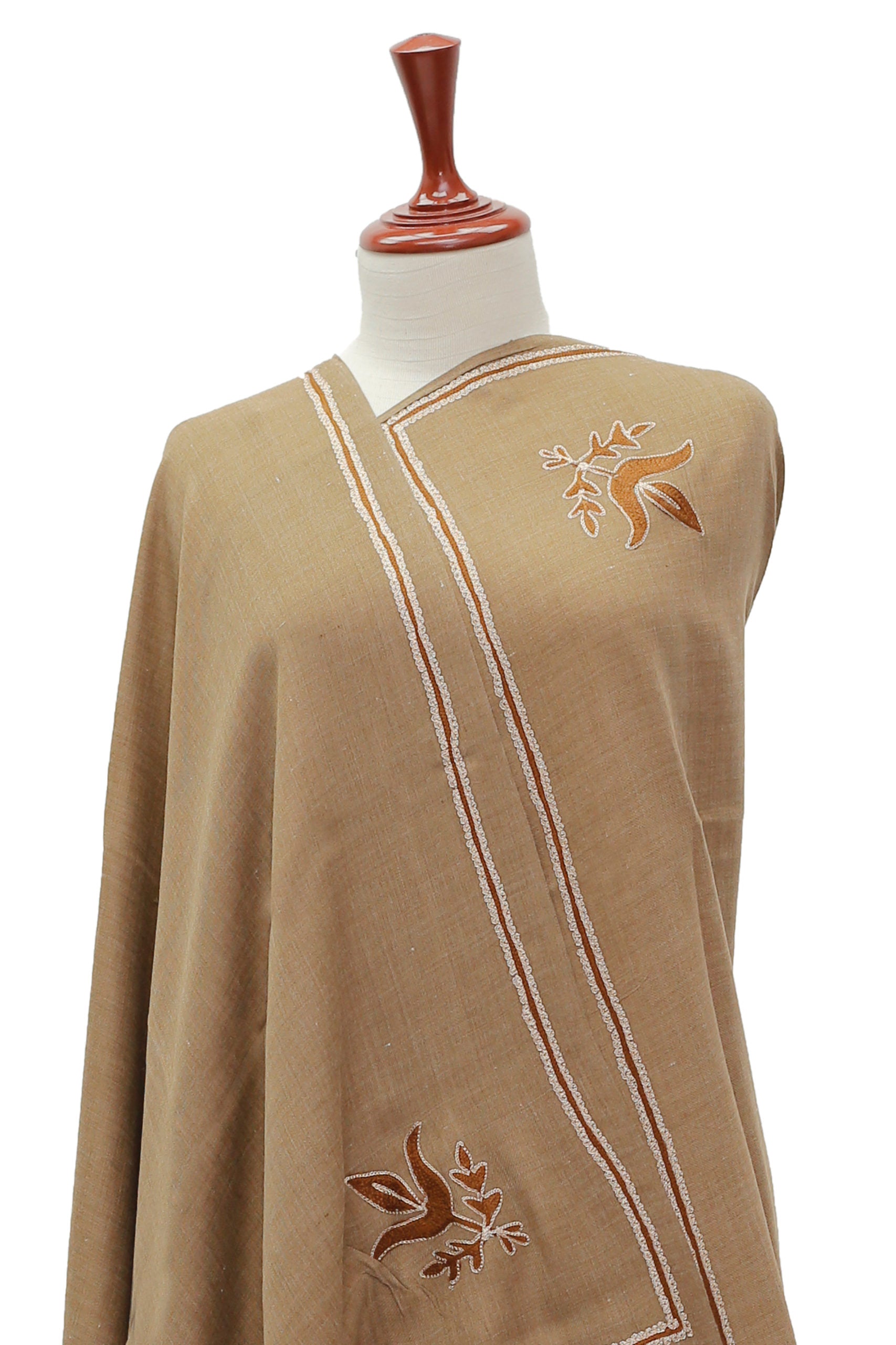 Embroiderey Shawl (Semi Pashmina) D#126-E