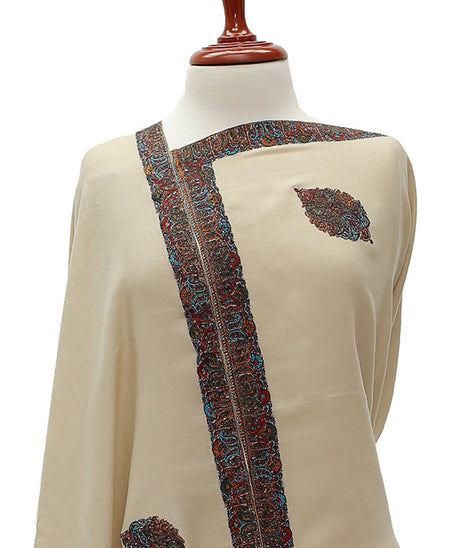 Embroiderey Shawl (Semi Pashmina) D#130- 3