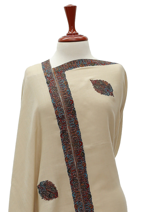 Embroiderey Shawl (Semi Pashmina) D#130- 3