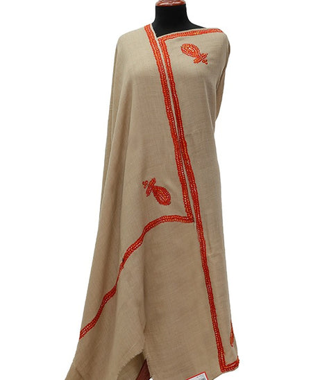 Embroiderey Shawl (Semi Pashmina) D#16-2