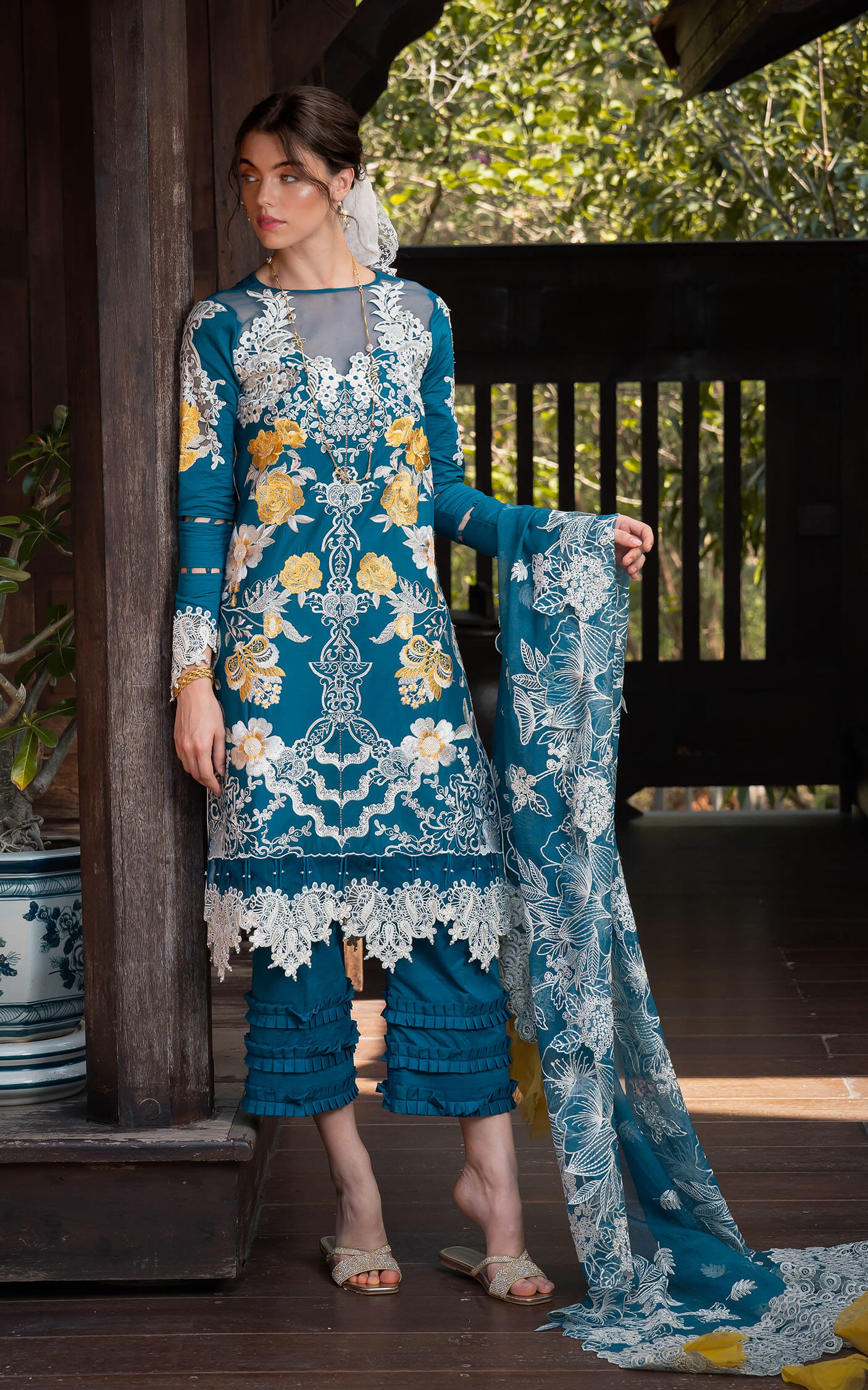 Asifa & Nabeel Luxury Lawn'24 D#11