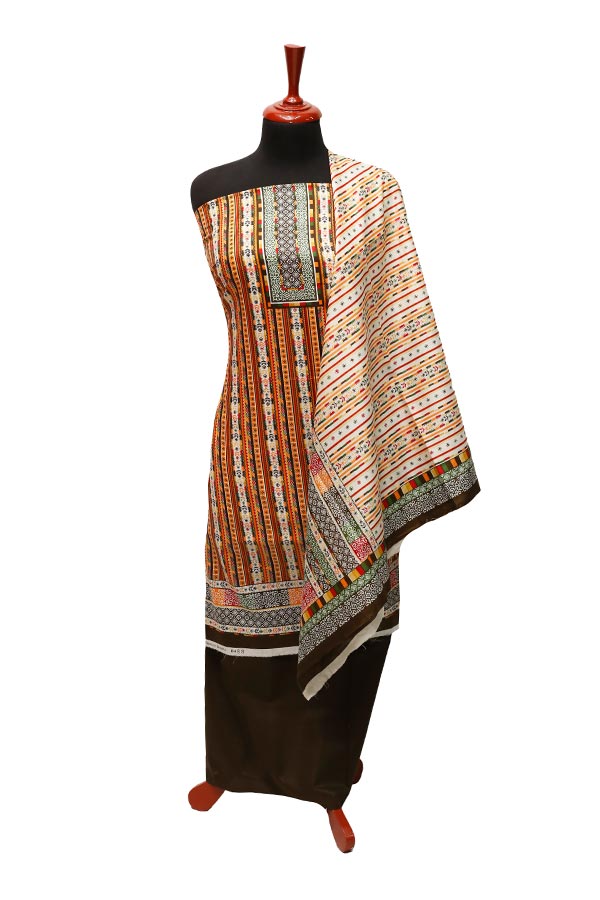 Friha & Farha Naz Lawn`22 D#819 Chocolate