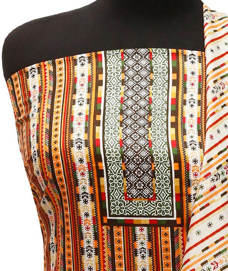 Friha & Farha Naz Lawn`22 D#819 Chocolate