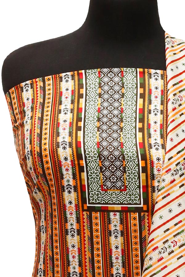 Friha & Farha Naz Lawn`22 D#819 Chocolate