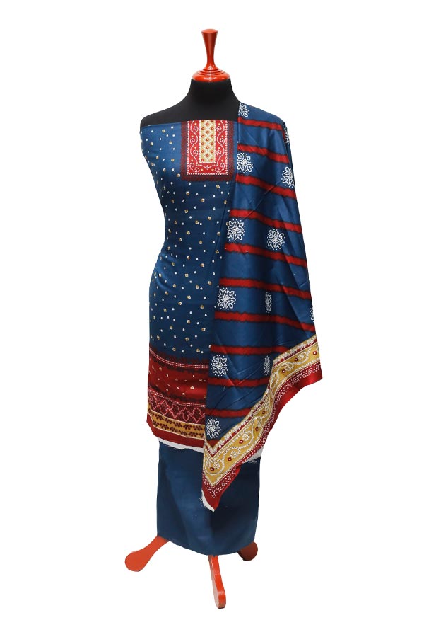 Friha &amp; Farha Naz Lawn`22 D#829 D Blue