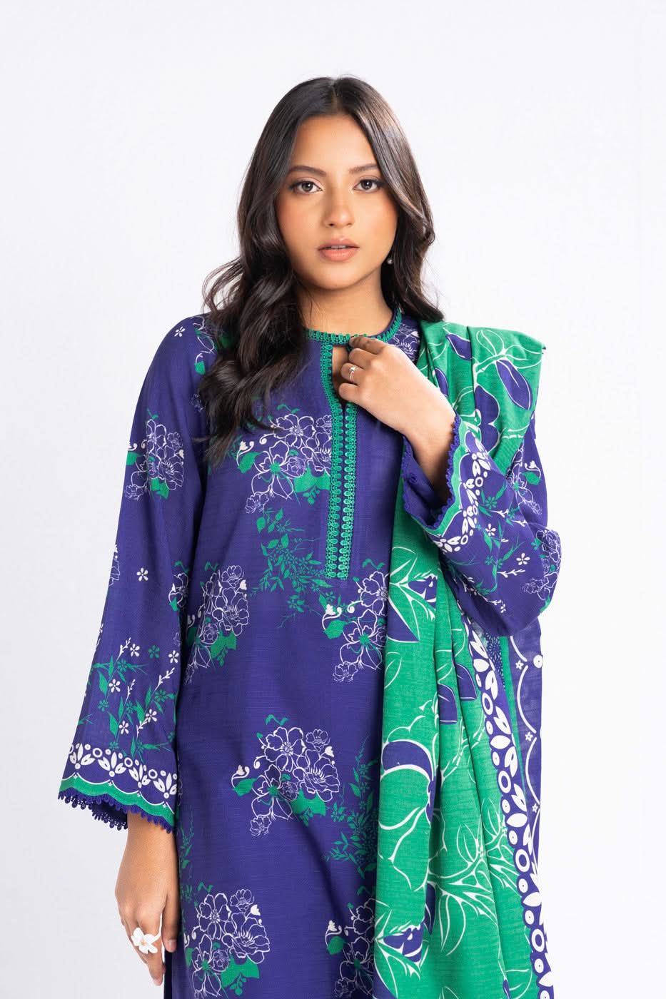Al-Karam Winter Collection'24 FW#46.1 (Blue)