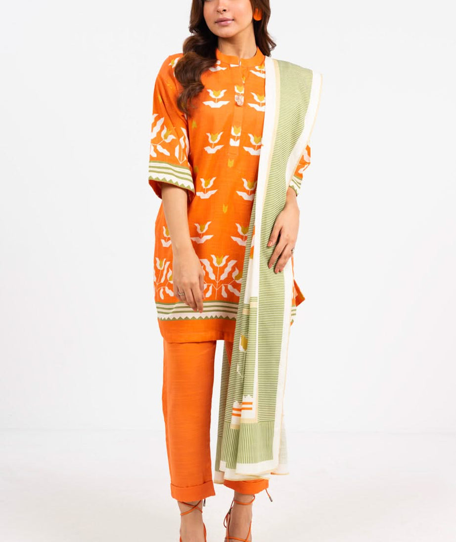 Al-Karam Winter Collection'24 FW#49.1 (ORANGE)