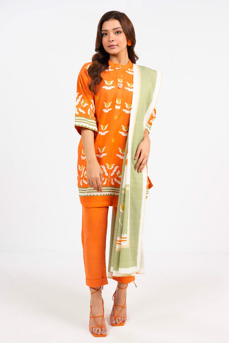 Al-Karam Winter Collection'24 FW#49.1 (ORANGE)