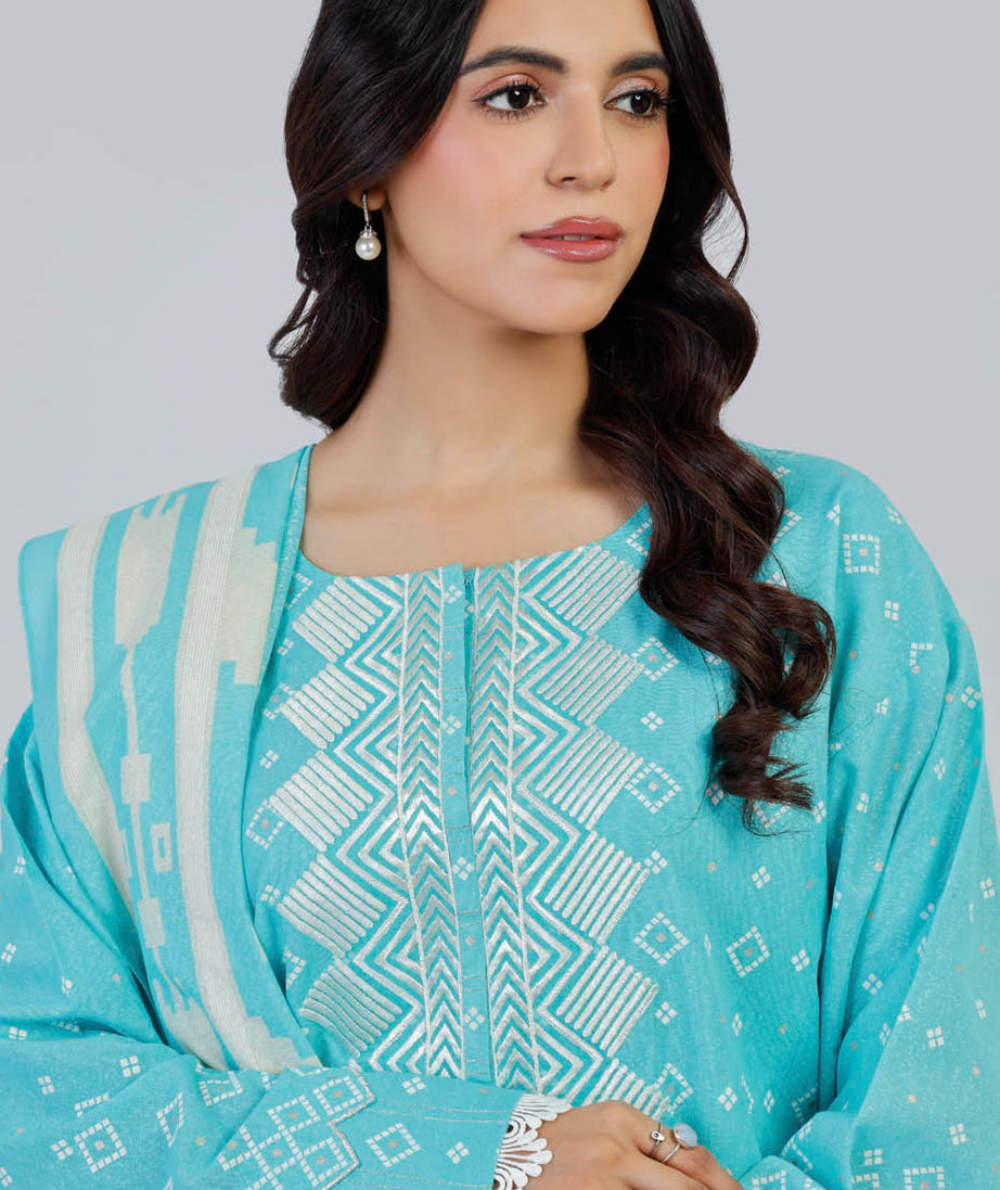 Al-Karam Winter Collection'24 FW#7.1 (Light Blue)