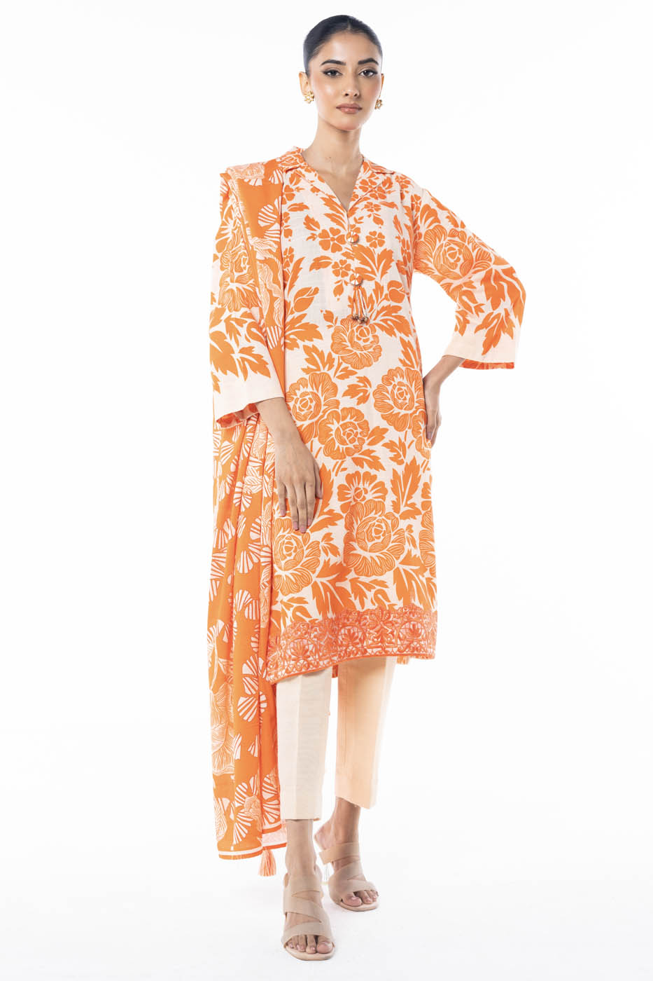 Al-Karam Winter Collection'24 FW#12 (Orange)