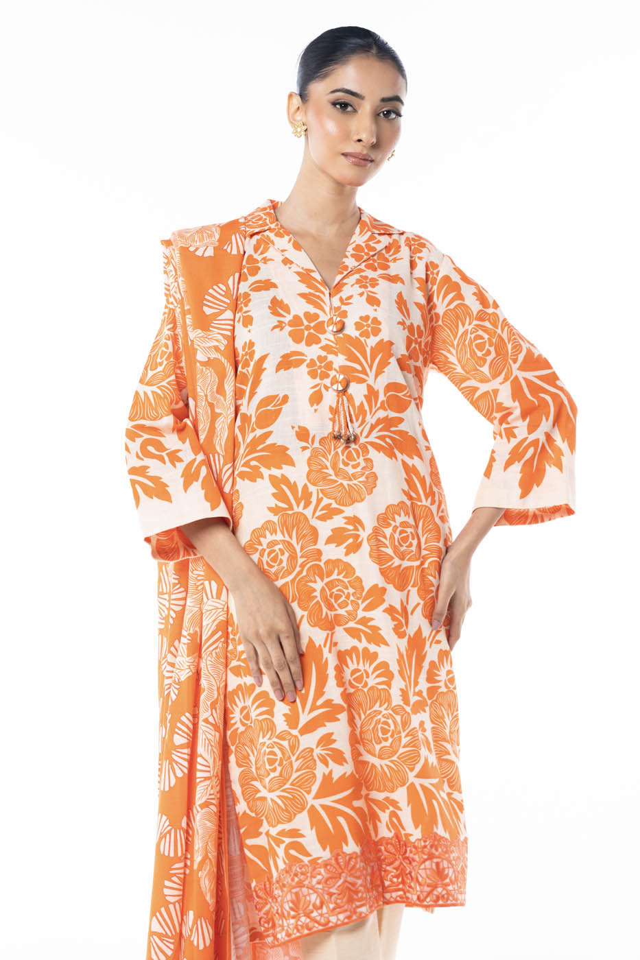 Al-Karam Winter Collection'24 FW#12 (Orange)