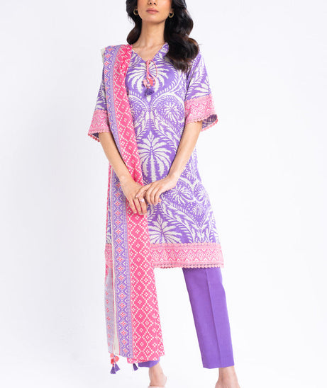 Al-Karam Winter Collection'24 FW#15 (Purple)