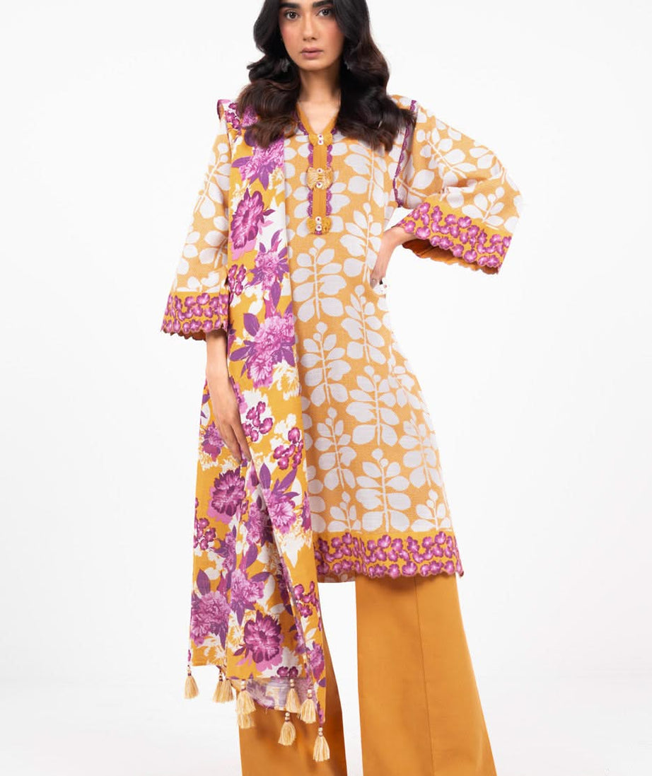 Al-Karam Winter Collection'24 FW#21 (Yellow)